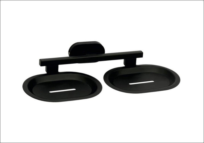 DB109-DOVE BLACK DOUBLE SOAP DISH