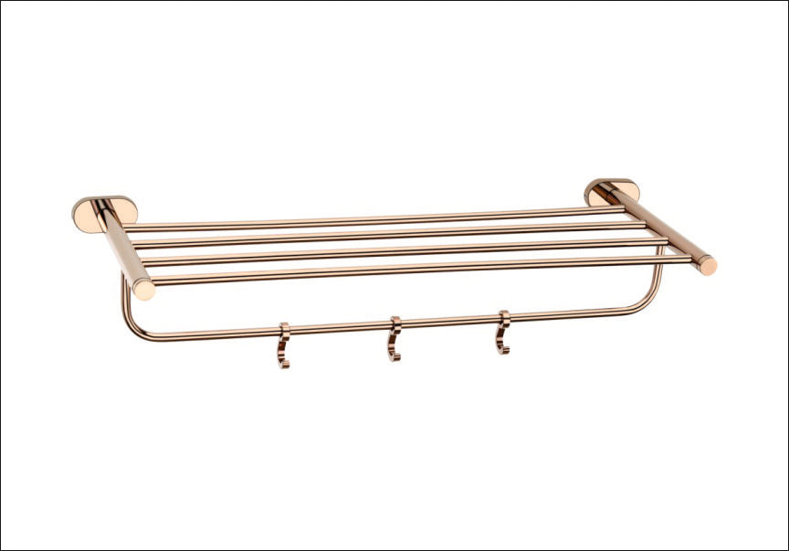 DR101-DOVE ROSE GOLD TOWEL RACK 24"