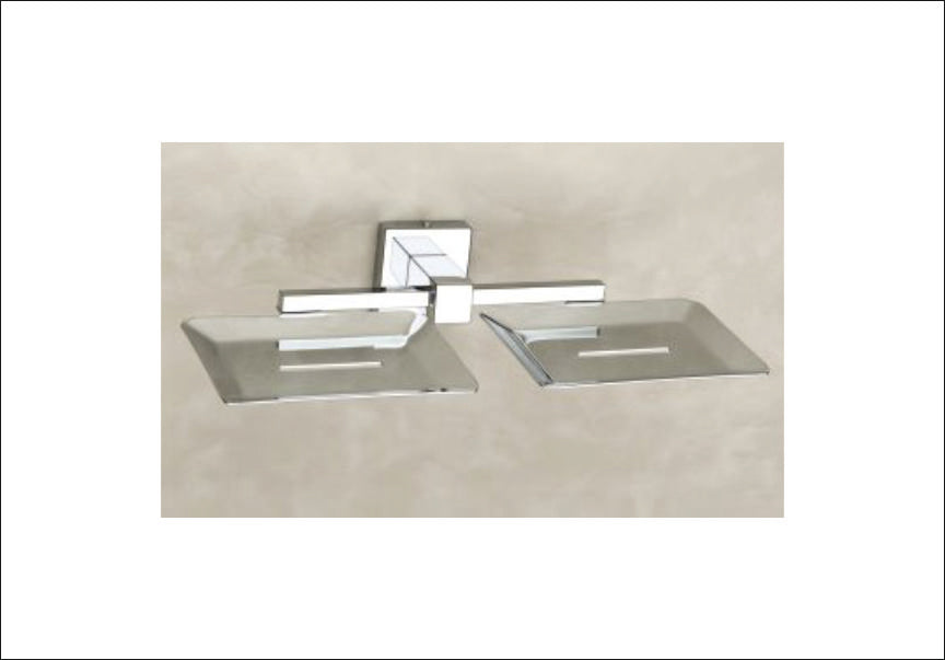 DS104-SQUARE DOUBLE SOAP DISH