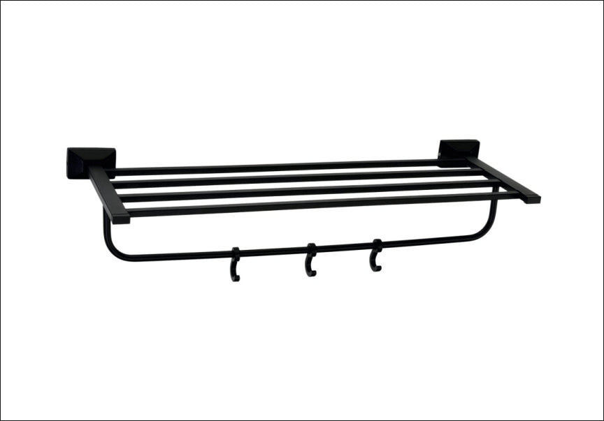 RB101-RICH BLACK TOWEL RACK 24"