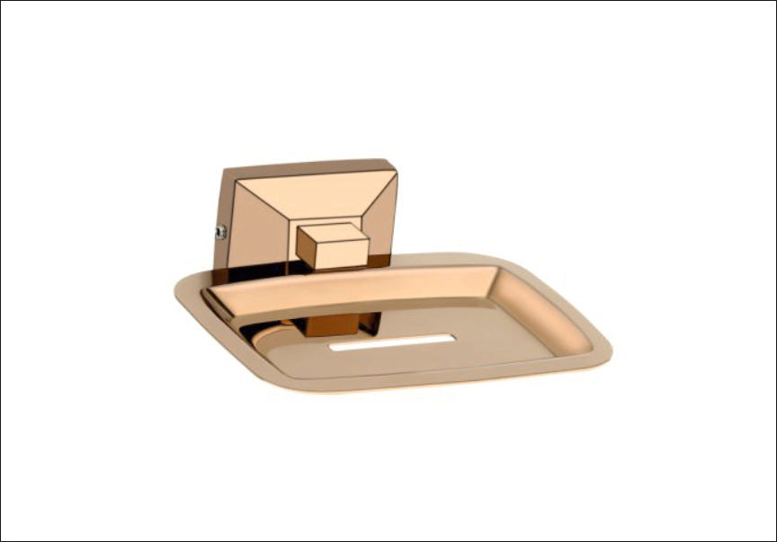 RR103-RICH ROSE GOLD SOAP DISH