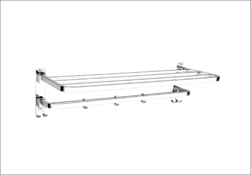 SS SQUARE FOLDING RACK 24"-SFR2