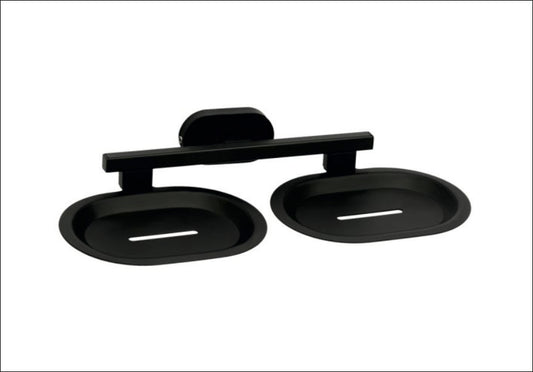 DB109-DOVE BLACK DOUBLE SOAP DISH