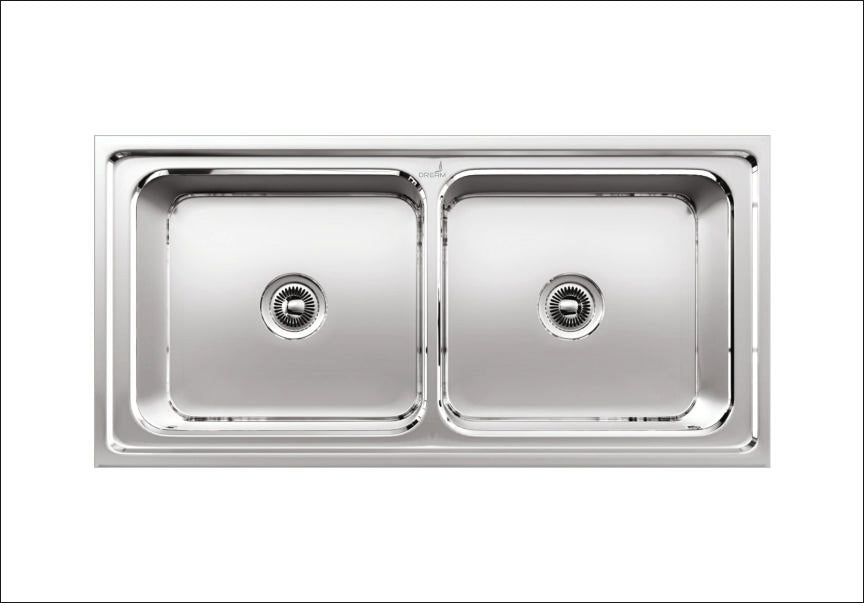 KD37-SS SINK 37"X18"X8" DOUBLE BOWL