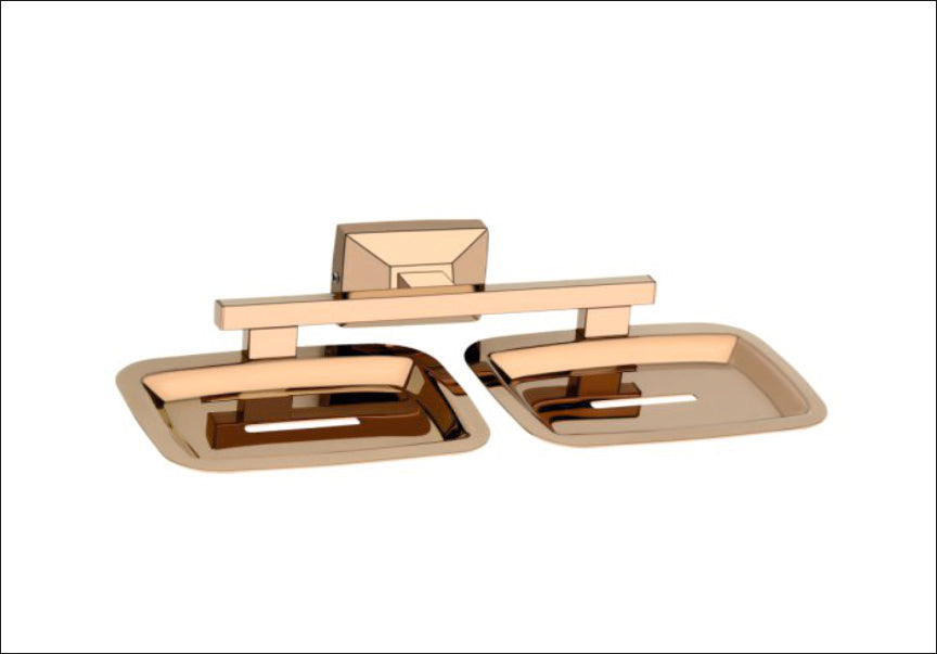 RR109-RICH ROSE GOLD DOUBLE SOAP DISH